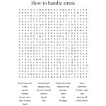 How To Handle Stress Word Search   Wordmint