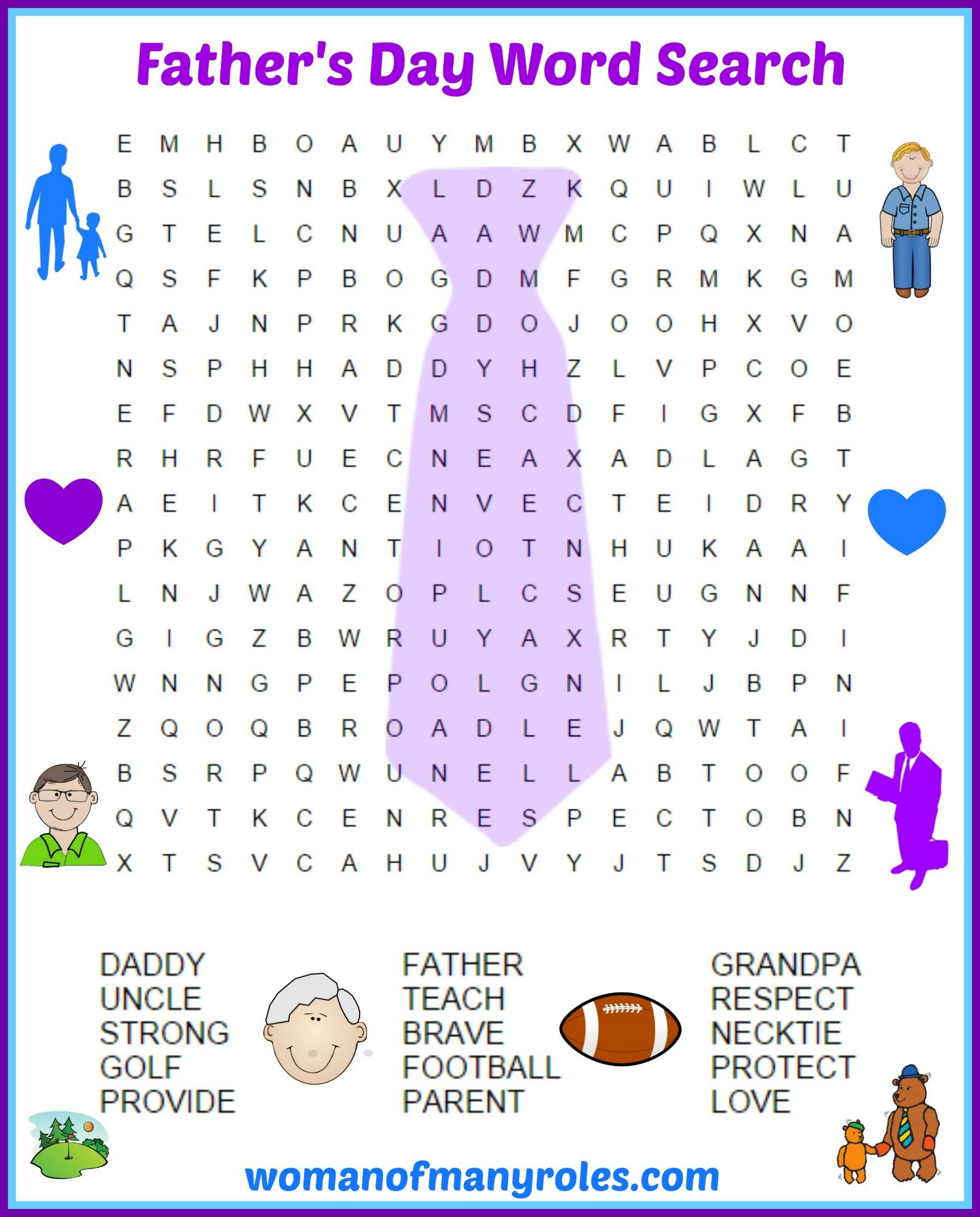 Printable Father s Day Word Search Word Search Printable