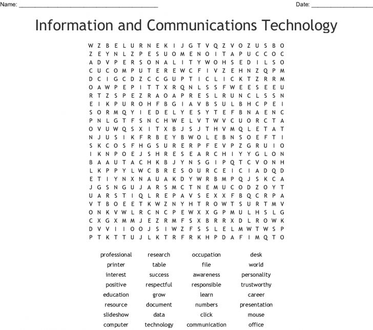 Communication Word Search Printable