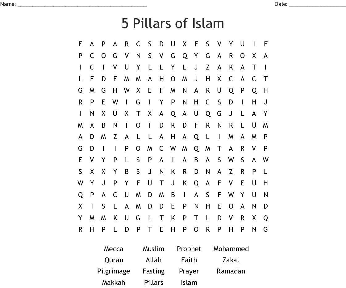 Islam Word Search - Wordmint
