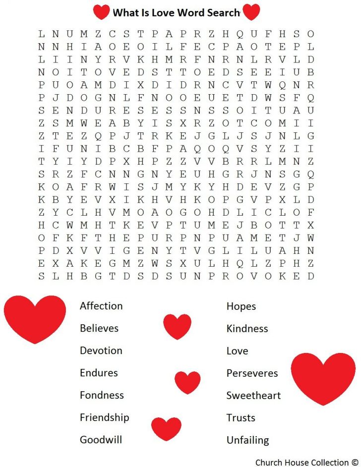 Love Word Search Puzzles Printable