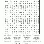 Jukebox Hits Printable Word Search Puzzle | Word Search
