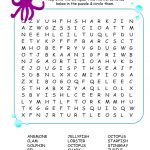 Kid Word Search Puzzles | Kids Word Search, Ocean Animals