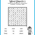 Kindergarten Sight Word Search Worksheets | Sight Words