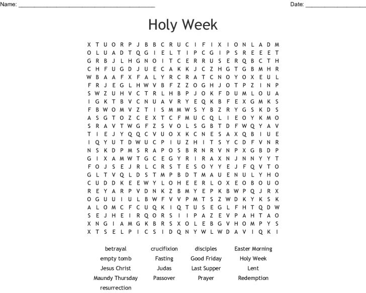 Lent Word Search Wordmint Word Search Printable