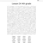 Lesson 24 4Th Grade Word Search   Wordmint