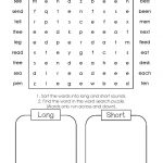 Long And Short Vowels (E) Word Search Puzzle 2 | Short Vowel