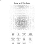 Love And Marriage Word Search   Wordmint