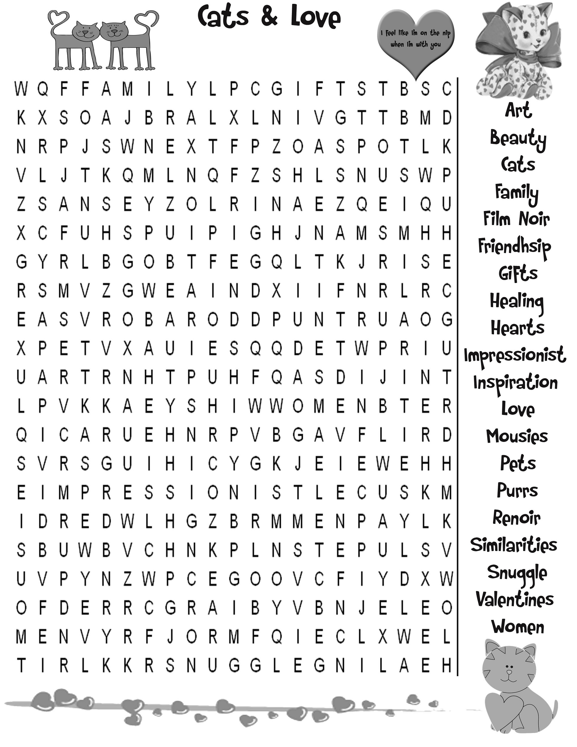 Love Word Search | Printable Shelter