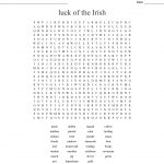 Luck Of The Irish Word Search   Wordmint