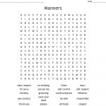 Manners Word Search   Wordmint
