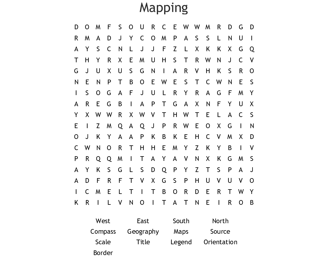 Mapping Word Search - Wordmint