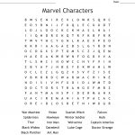 Marvel Characters Word Search   Wordmint