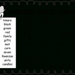 Mat Clipart Kwanzaa   Word Puzzle In English , Transparent