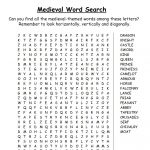 Medieval Word Search | Rooftop Post Printables