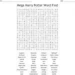 Mega Harry Potter Word Find Word Search   Wordmint