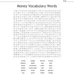 Money Vocabulary Words Word Search   Wordmint