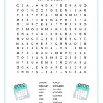 Months Of The Year Word Search Free Printable For Kids