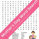 Mother's Day Word Search Free Printable | Father's Day