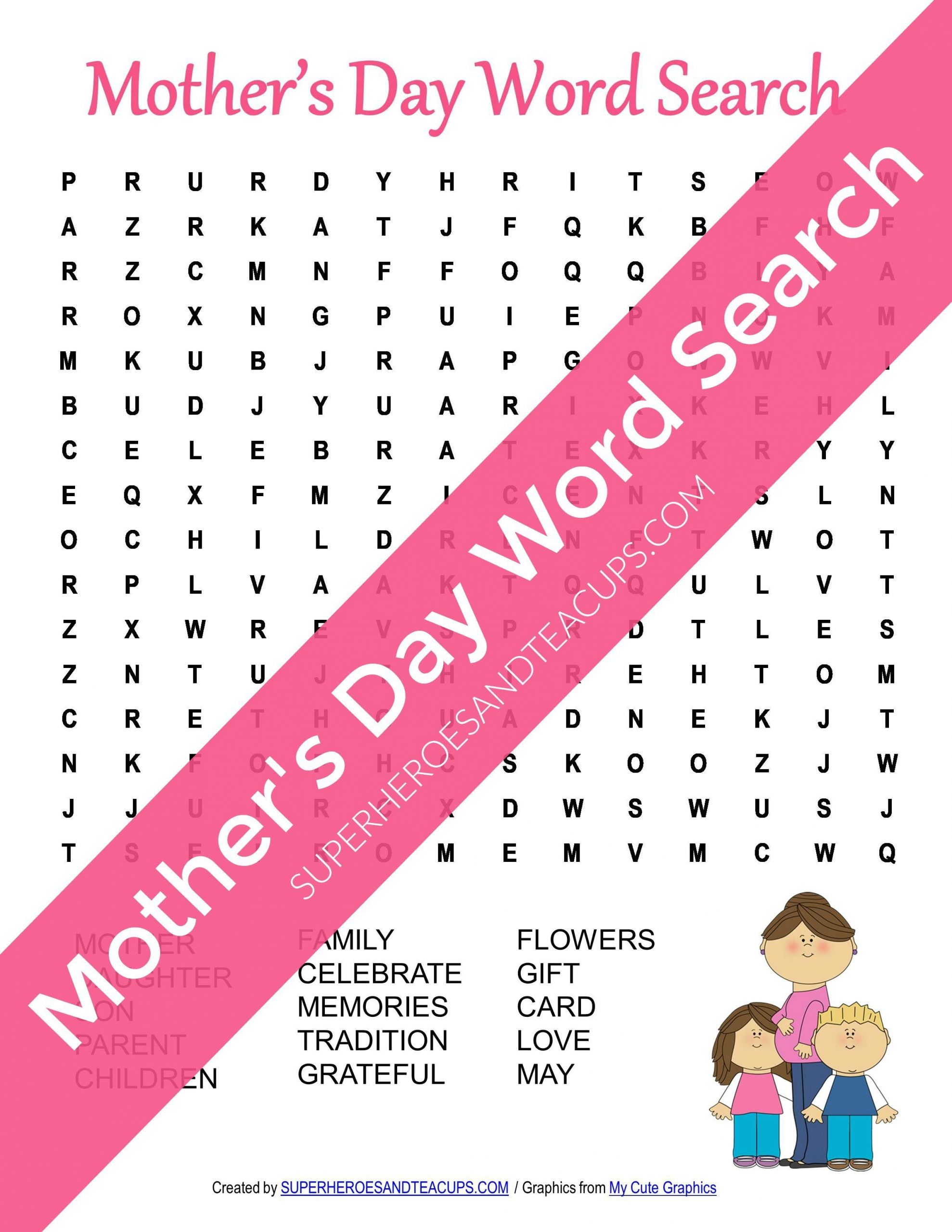 Free Printable Mothers Day Word Search Word Search Printable