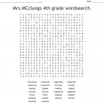 Mrs.mcclungs 4Th Grade Wordsearch   Wordmint