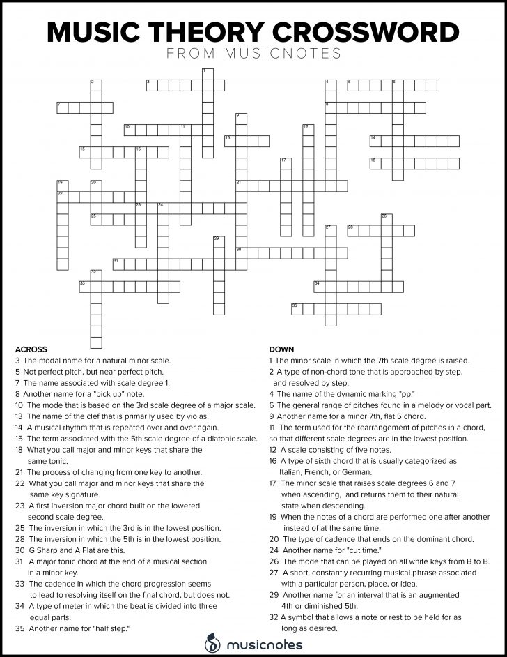 Free Printable Music Word Search Puzzles