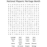National Hispanic Heritage Month Word Search   Wordmint