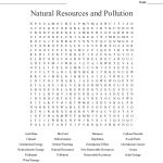 Natural Resources And Pollution Word Search   Wordmint