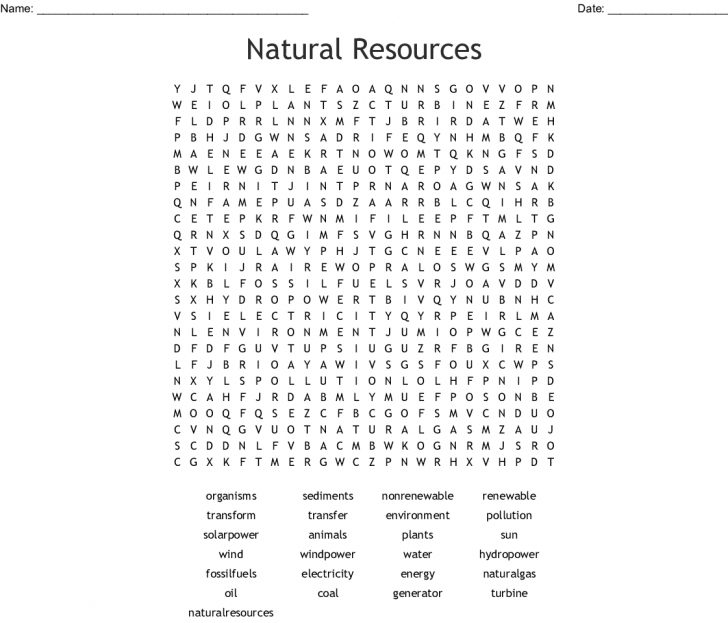 Nature Word Search Printable