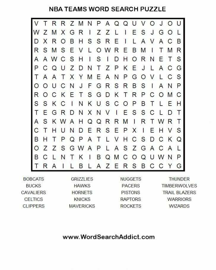 Free Printable Word Search Puzzles For 5th Graders