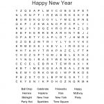 New Year's Crossword Puzzle Word Search   Wordmint