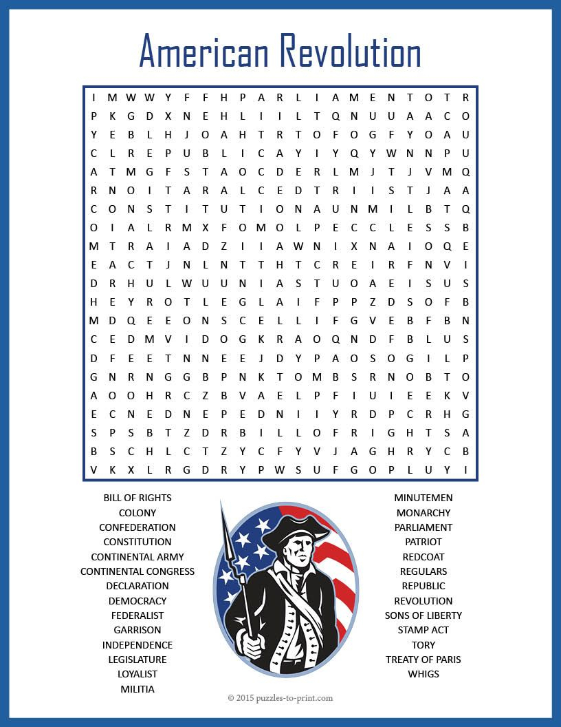 No Prep Us History Worksheet - American Revolution Word