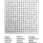 Nonmetals Word Search Puzzle