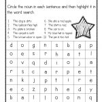 Noun Word Search   Identifying Nouns And Wordsearch | First