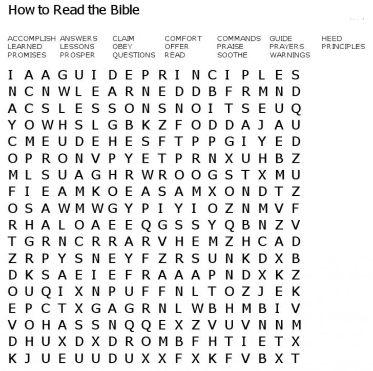 Large Print Bible Word Search Puzzles Printable