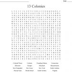 Original 13 Colonies Word Search   Wordmint