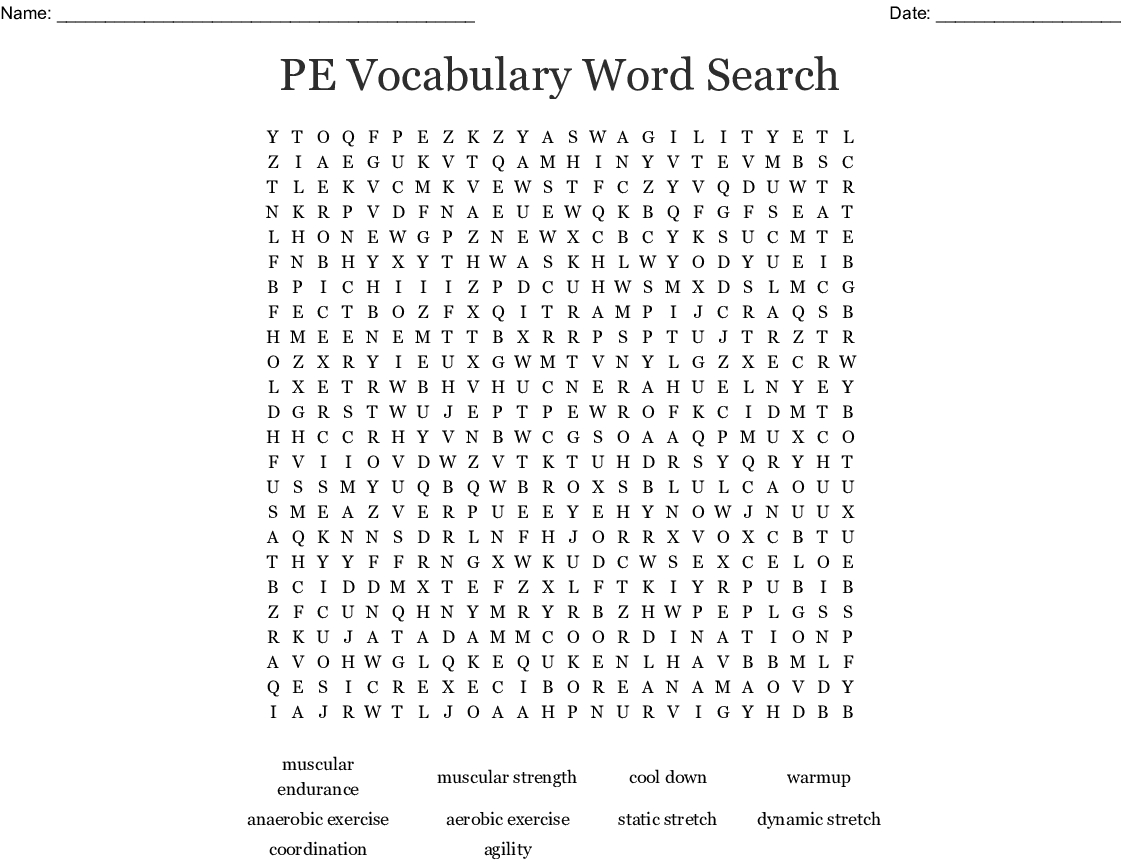 Pe Puzzle Worksheets | Printable Worksheets And Activities