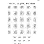 Phases, Eclipses, And Tides Word Search   Wordmint