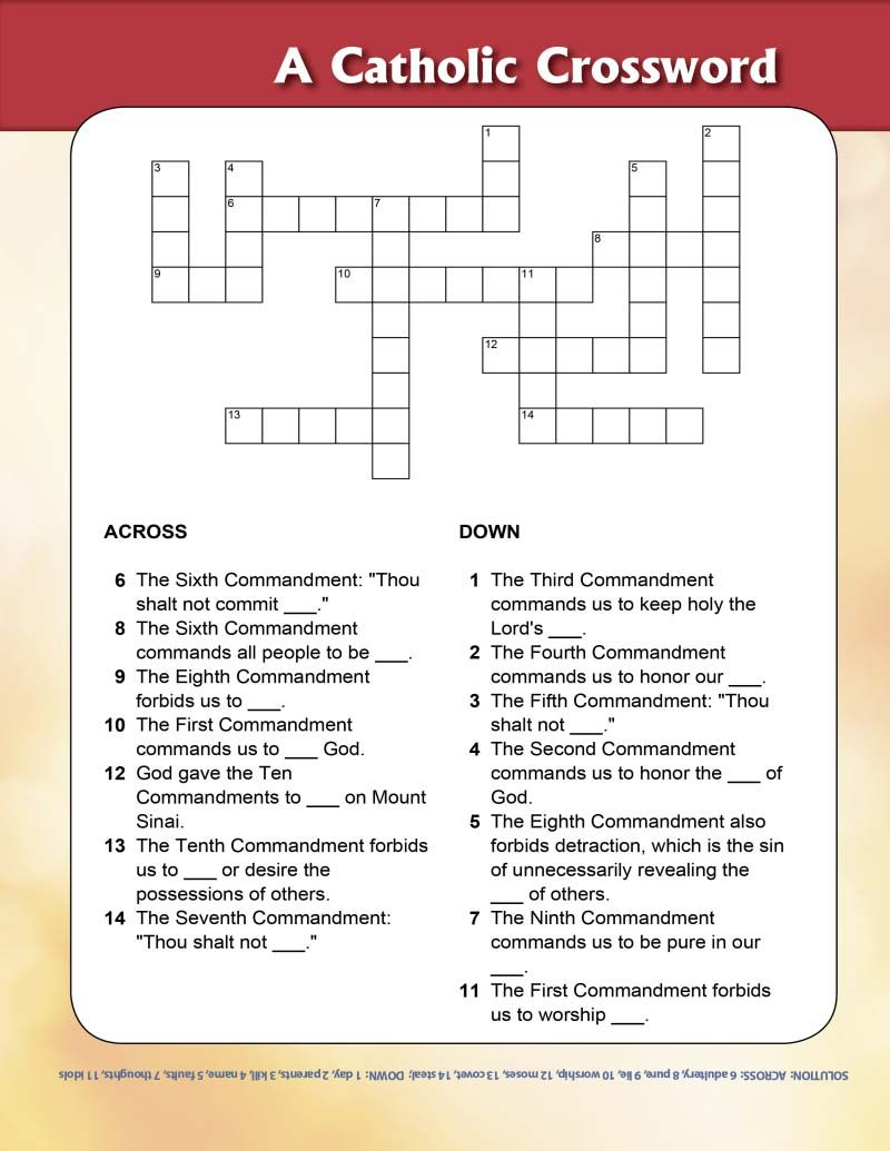 Catholic Word Search Puzzle Printable