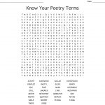 Poetic Terms Word Search   Wordmint