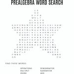 Pre Algebra Star Word Search Activity. A Good Filler
