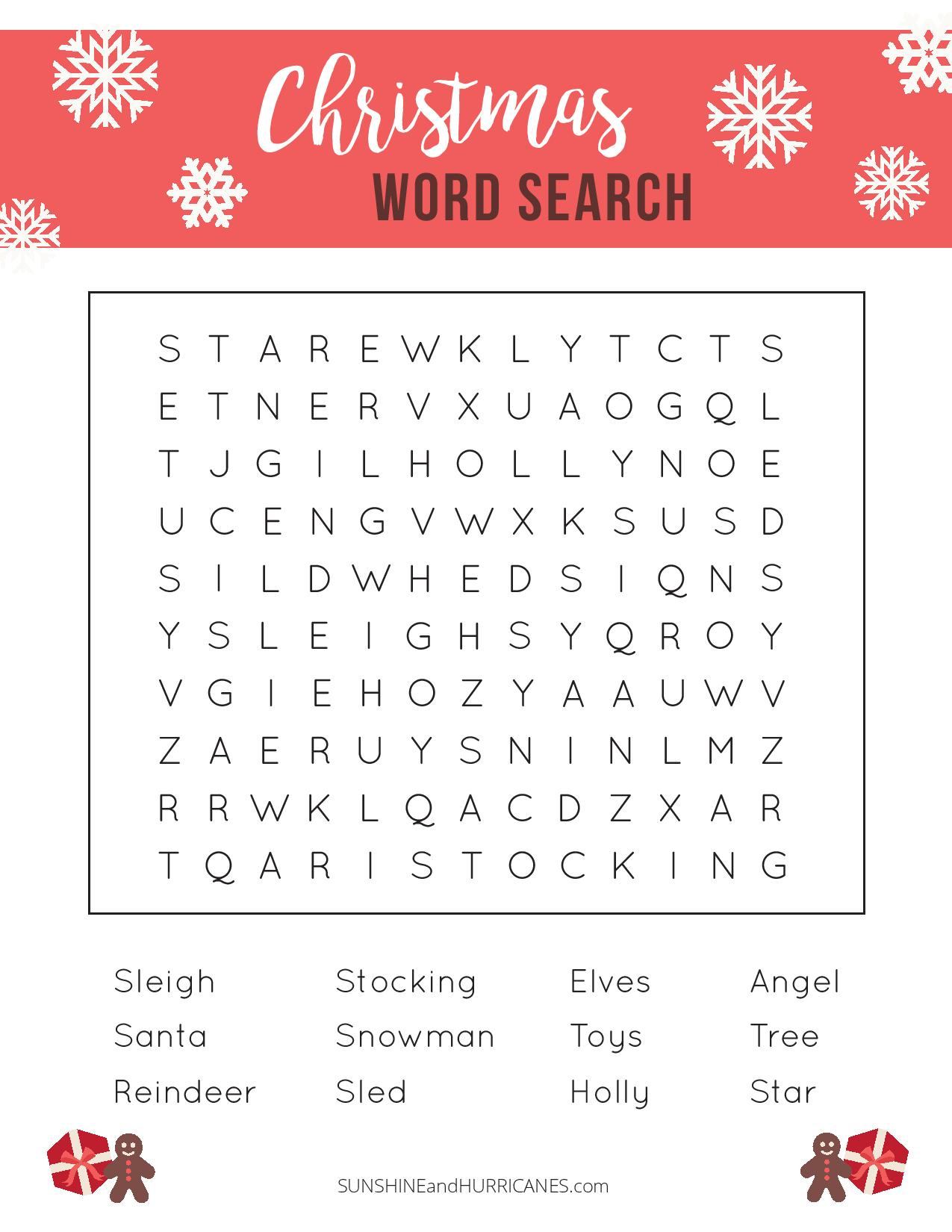 Printable Christmas Word Search - A Fun Holiday Activity For