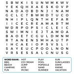 Printable Summer Word Search For Kids!   Kipp Brothers