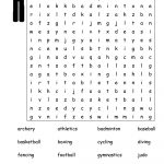 Puawai Room 17: Olympic Games Word Search
