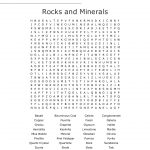 Rocks And Minerals Word Search   Wordmint