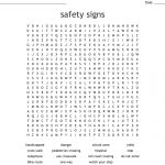 Safety Signs Word Search   Wordmint