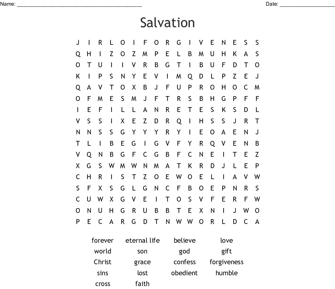 Salvation Word Search - Wordmint