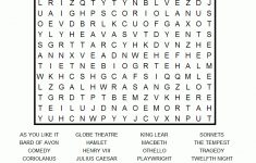 Shakespeare Printable Word Search Puzzle | Word Search