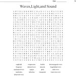 Sound, Light, And Color Vocabulary Word Search   Wordmint