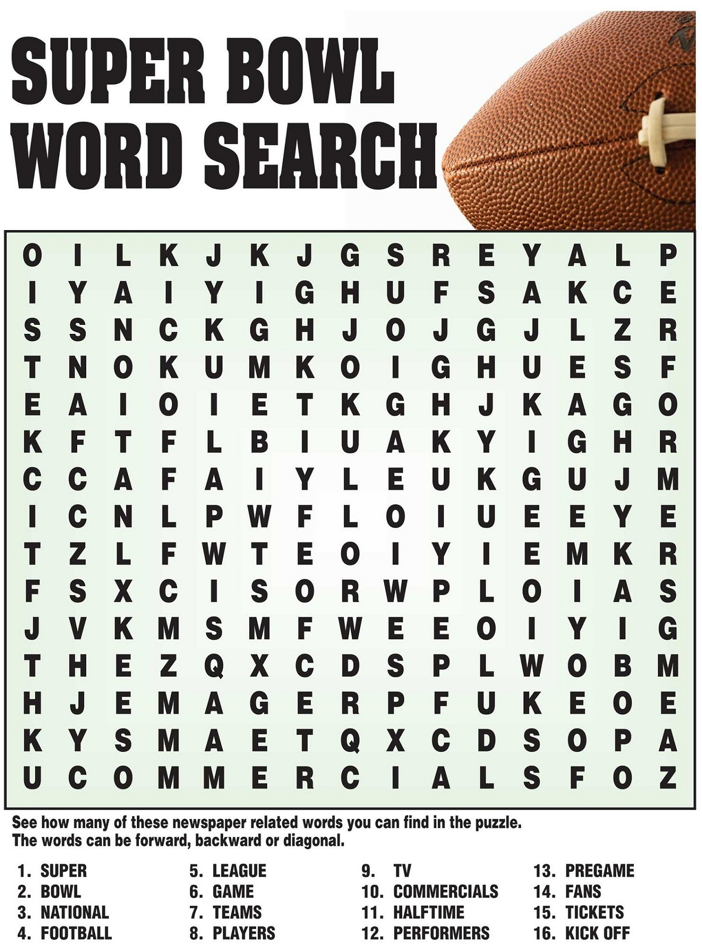 Sport Word Searches Game Puzzle | 101 Activity